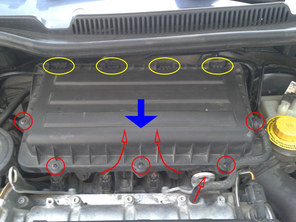Как снять короб воздушного фильтра поло седан