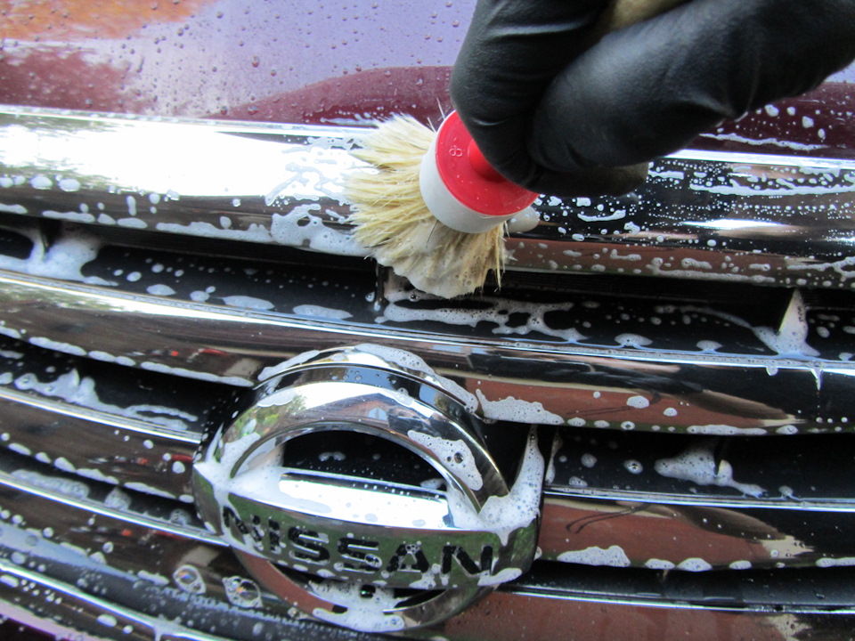 Соты и хром решетки радиатора — Nissan Teana (J32)