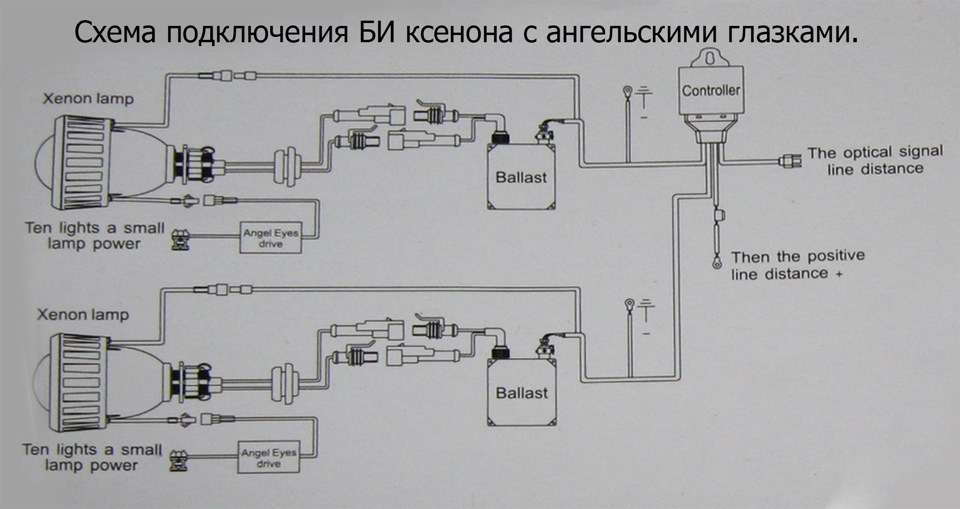 Схема подключения би лед линз н4