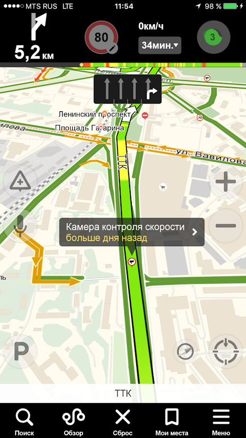 Карта с камерами контроля скорости