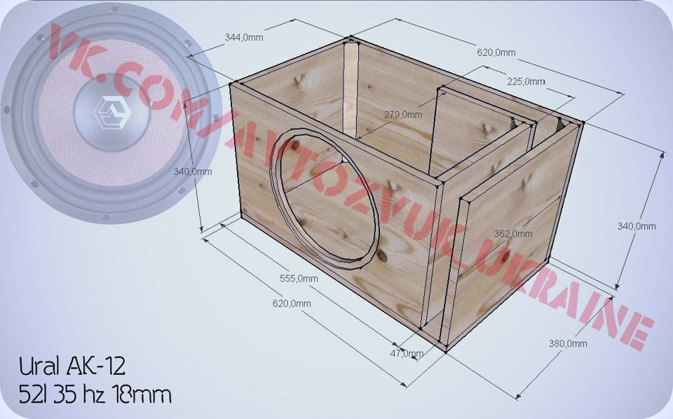 Какой короб лучше для сабвуфера 12 дюймов урал тт