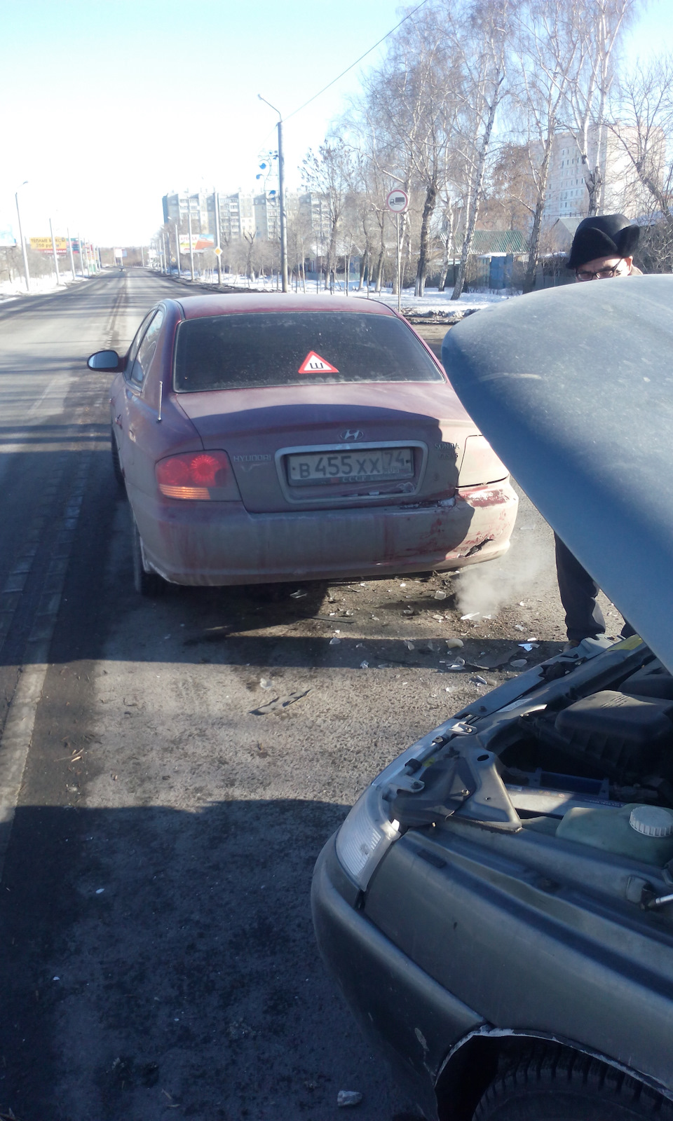 Съездил, бл*, за цветочками. Вопрос по страховке. — Hyundai Sonata IV (EF),  2,7 л, 2006 года | ДТП | DRIVE2