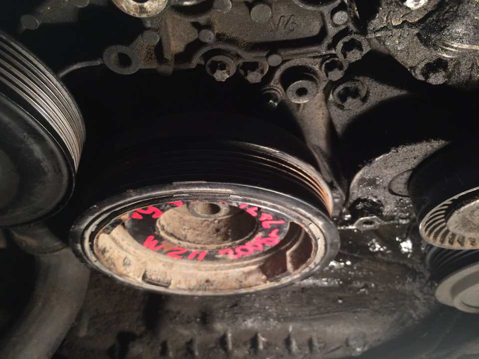 Срезало шпонку коленвала! Нашел лечение! — Mercedes-Benz E-class (W211 ...