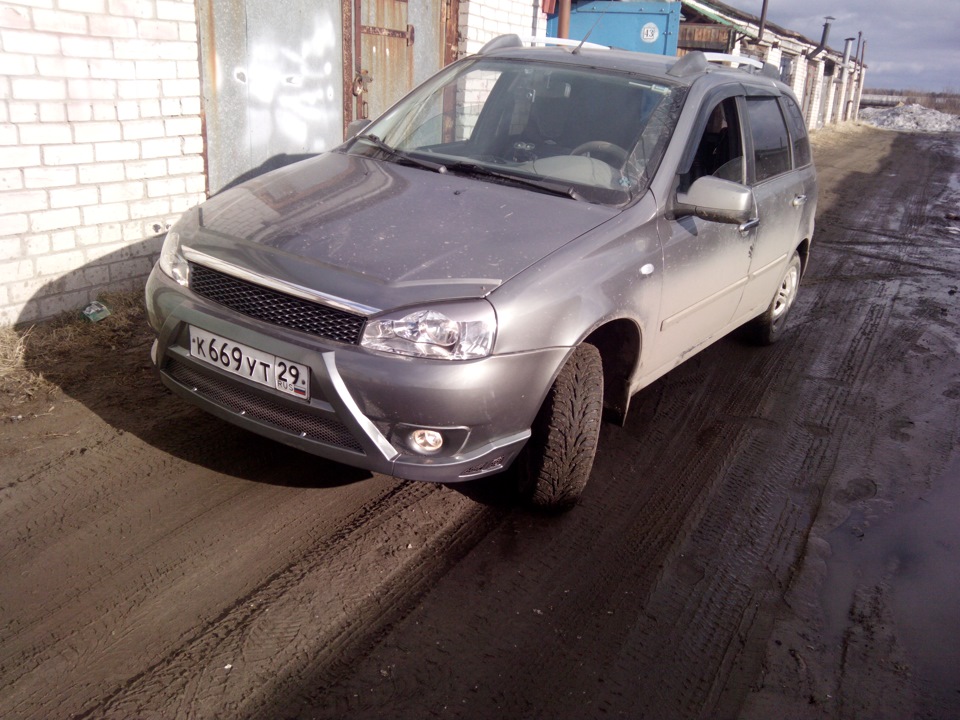 Накладки после покраски. Сабля хром . — Lada Калина Универсал (1G), 1,6 ...