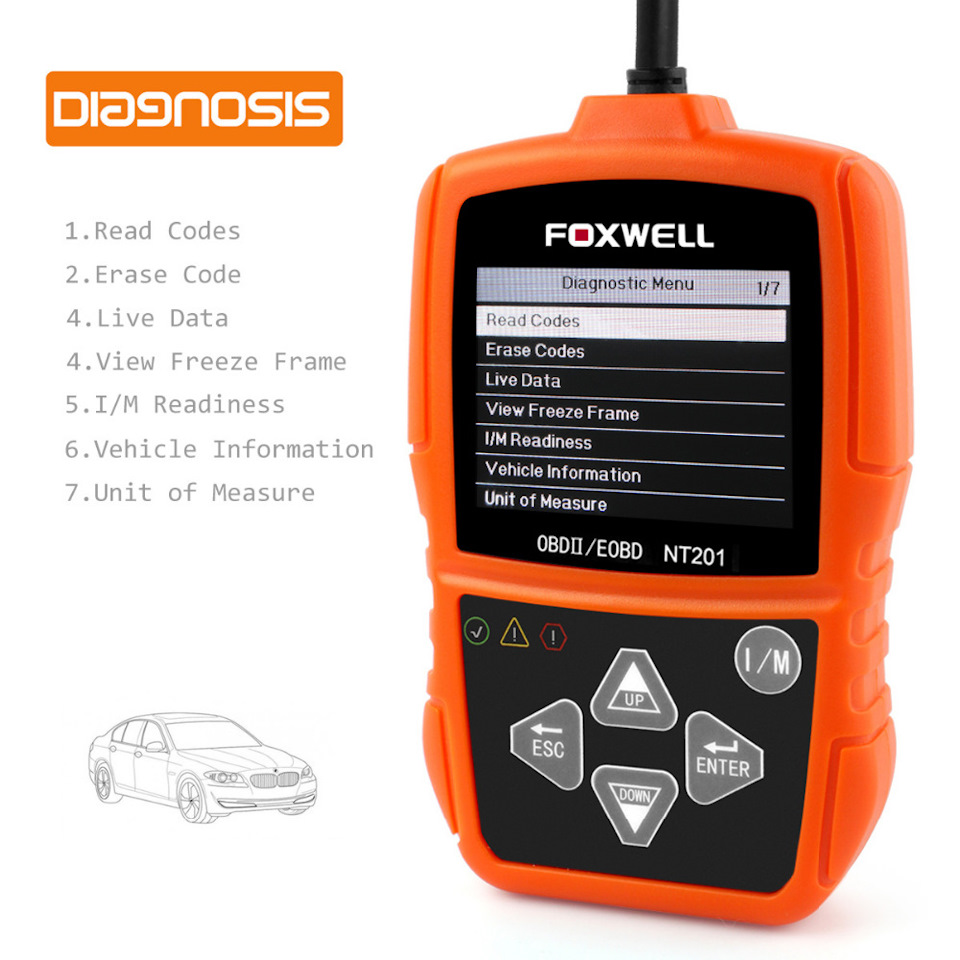 Новый obd2 сканер код неисправности читатель оригинальный универсальный  foxwell nt201 авто диагностический сканер инструмент obd2 odb2 сканер  автомобиля — DRIVE2