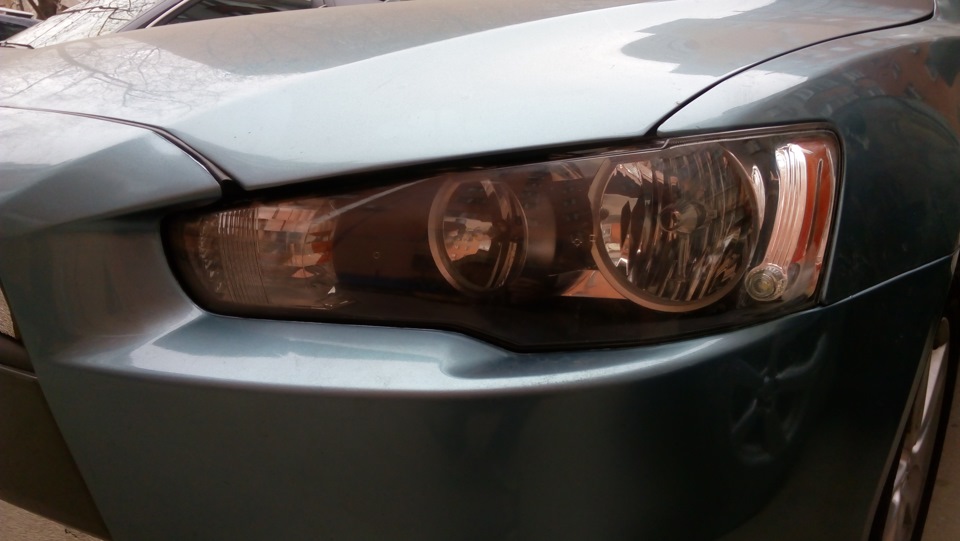 Двойной задний ход и стоковые фары Lancer X — Mitsubishi Lancer X, 1,8 ...