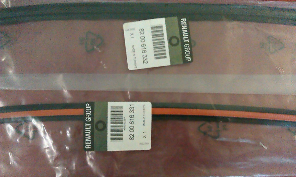 Дополнительный заводской уплотнитель дверей. — Renault Megane II, 2 л ...