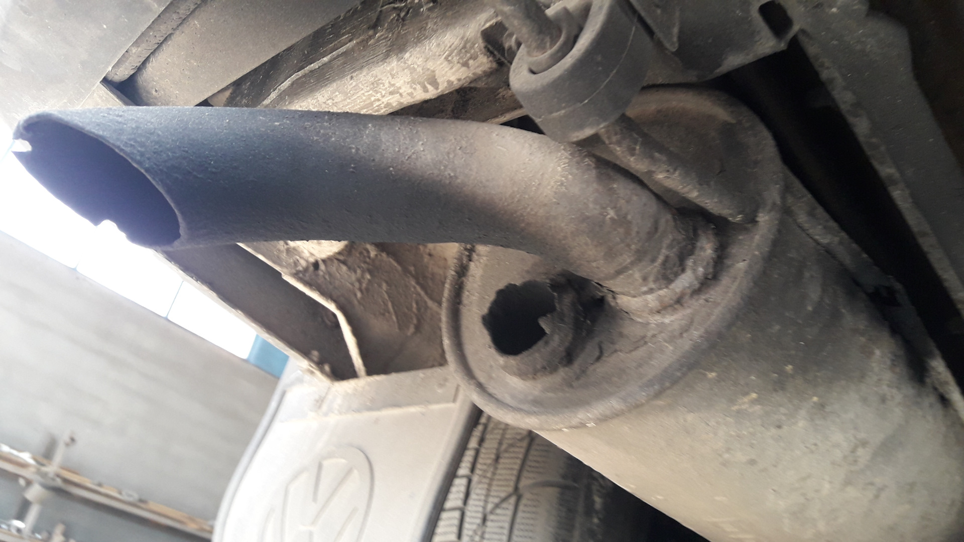 Выхлопная система — Volkswagen Transporter T4, 2,5 л, 2003 года ...