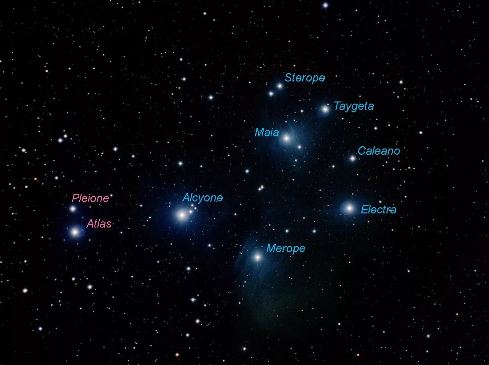 Созвездие Плеяды м45