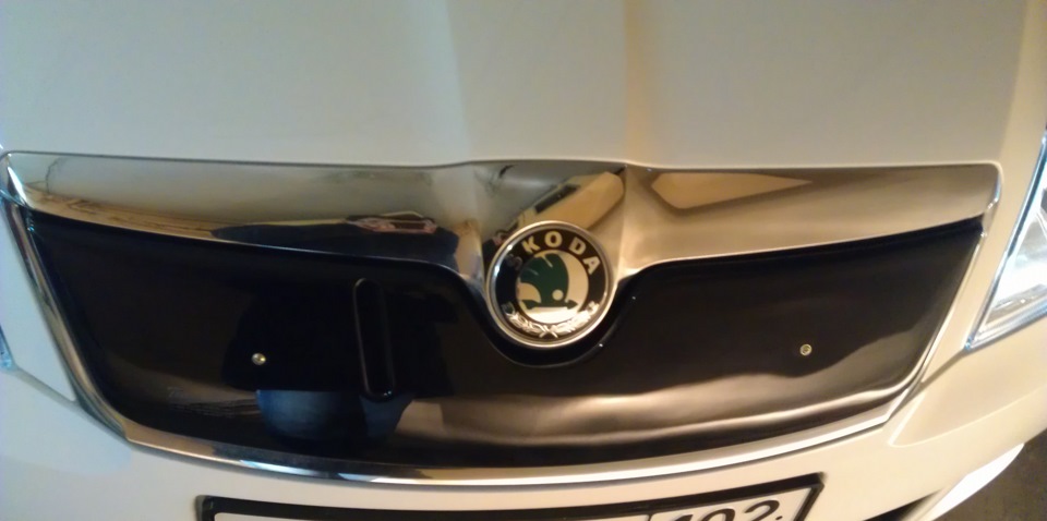 Наклада на решетку радиатора. + пару чистых фоточек. — Skoda Octavia A5 ...