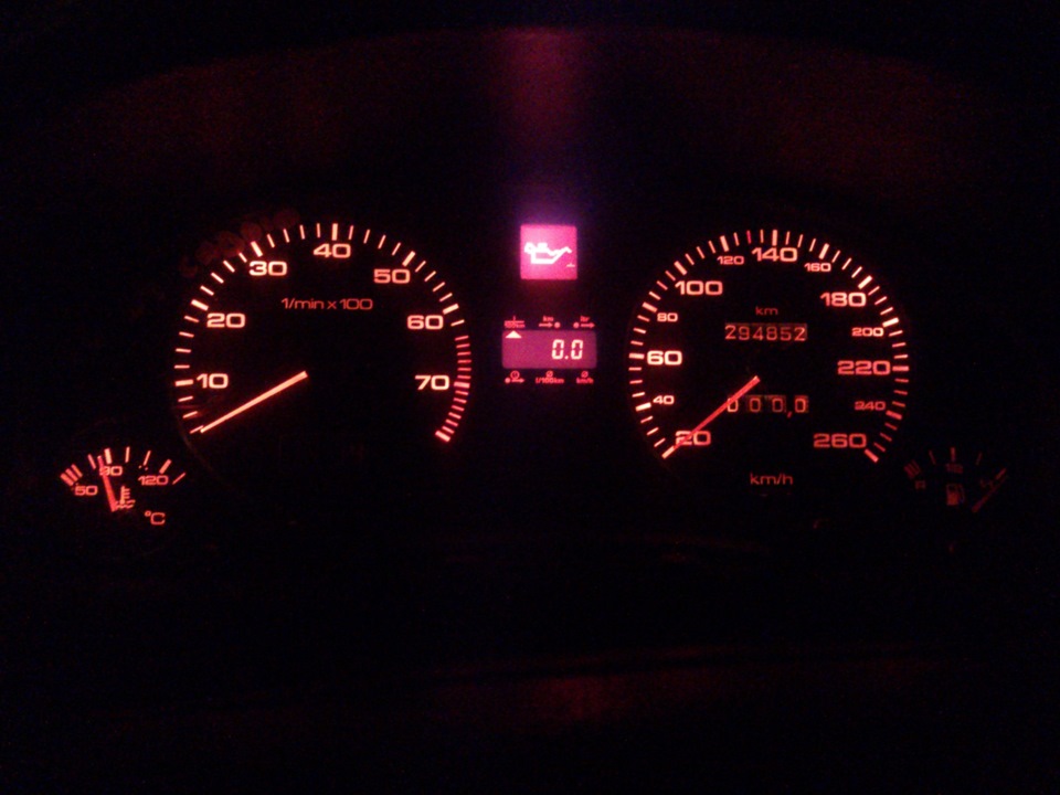 Приборная панел с БК + БСК + показометр температуры — Audi 80 (B4), 2 л ...