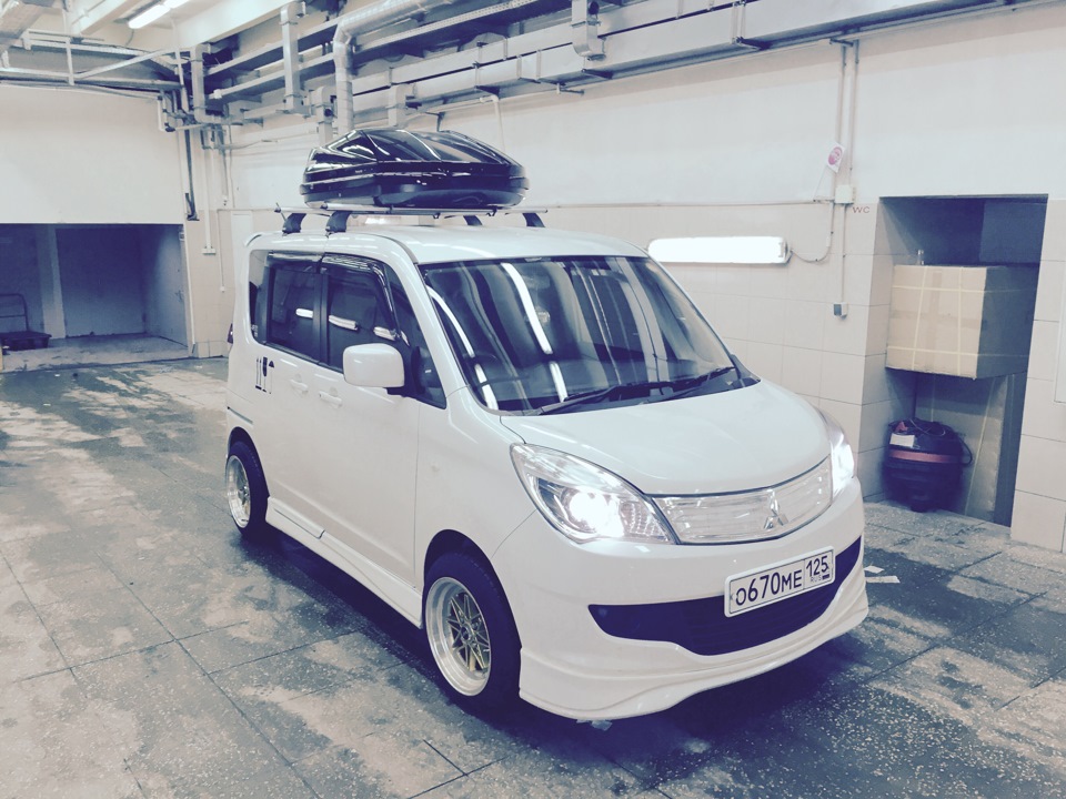 Бокс на крышу — Mitsubishi Delica D:2 (1G), 1,3 л, 2011 года | стайлинг ...