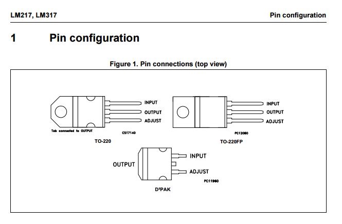 Lm317s схема включения