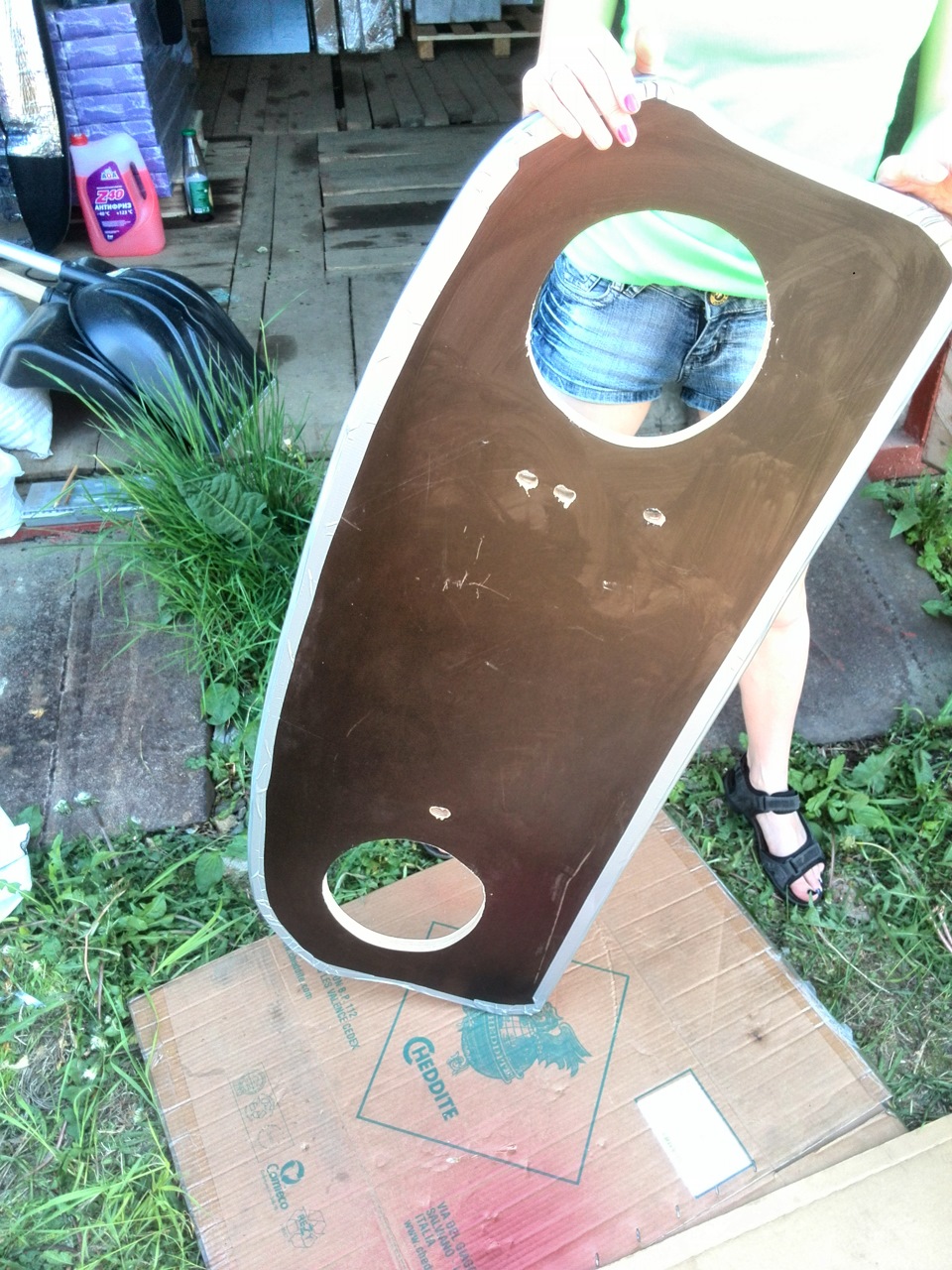 Вот такие отверстия получились — Chevrolet Lacetti 5D