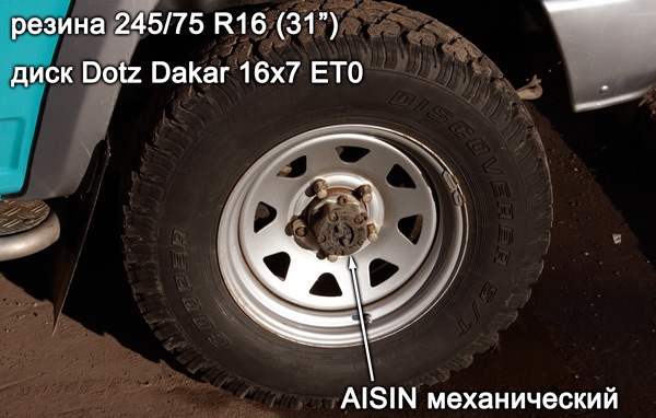 хабы, диски и шины — Daihatsu Feroza I