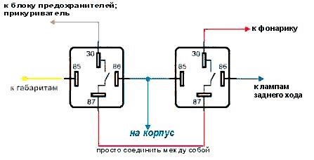 Подключение заднего хода через реле Доп. Свет! - Lada 21218 Фора, 1,7 л, 1998 года просто так DRIVE2