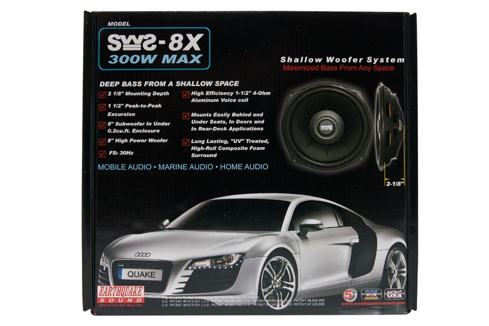 Earthquake Sound SWS8X 8 — BMW 5 series (E60), 2 л, 2006 года
