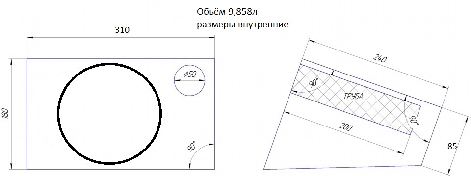 Короб для овалов чертеж