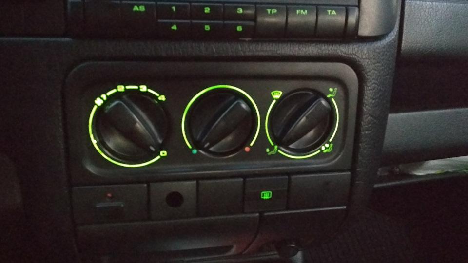 Подсветка регулятора печки — Volkswagen Vento, 1,8 л, 1993 года ...