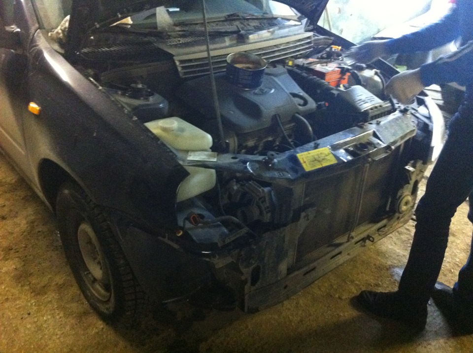 Покраска пластиковых фар (киржач) на калине — Lada Калина седан, 1,6 л ...