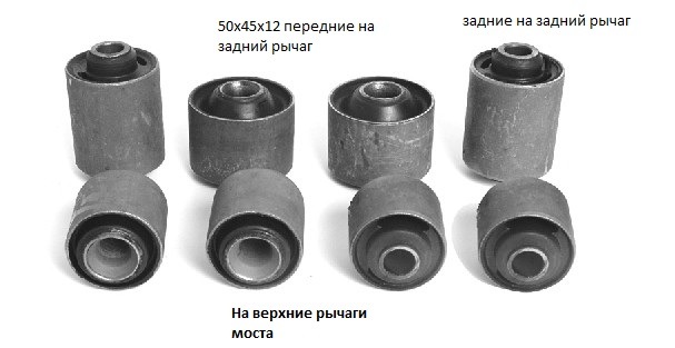 сайлентблоки рычагов волга сайбер