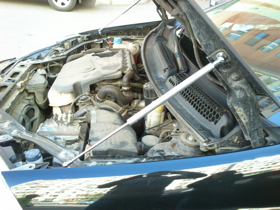 Установка упоров капота — FIAT Bravo II, 1,4 л, 2008 года | аксессуары ...