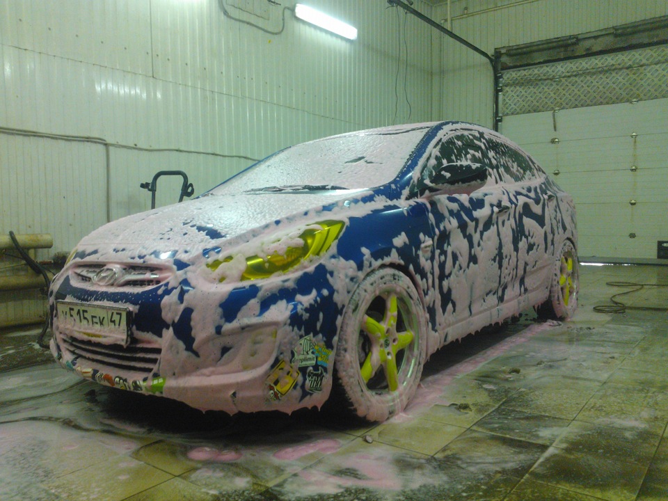 Гламурная мойка!.. — Hyundai Solaris (1G), 1,4 л, 2011 года | мойка ...