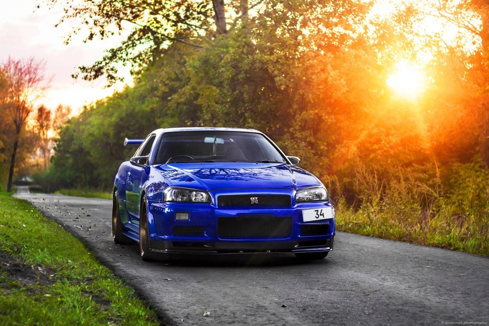 Nissan Skyline r34 природа