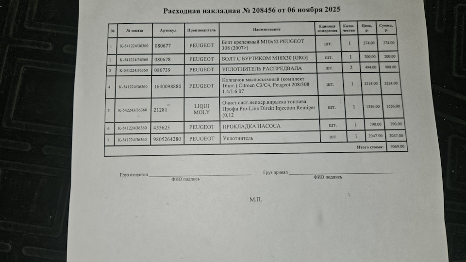 БолтшестернираспредвалаM10x52