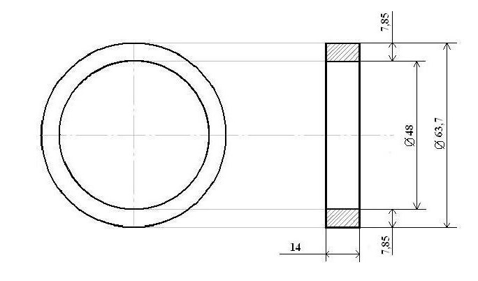 Чертеж шайба упорная