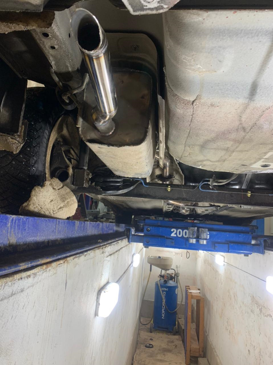 Выхлопная трасса из нержавейки. — Nissan Bluebird Sylphy (G11), 1,5 л ...