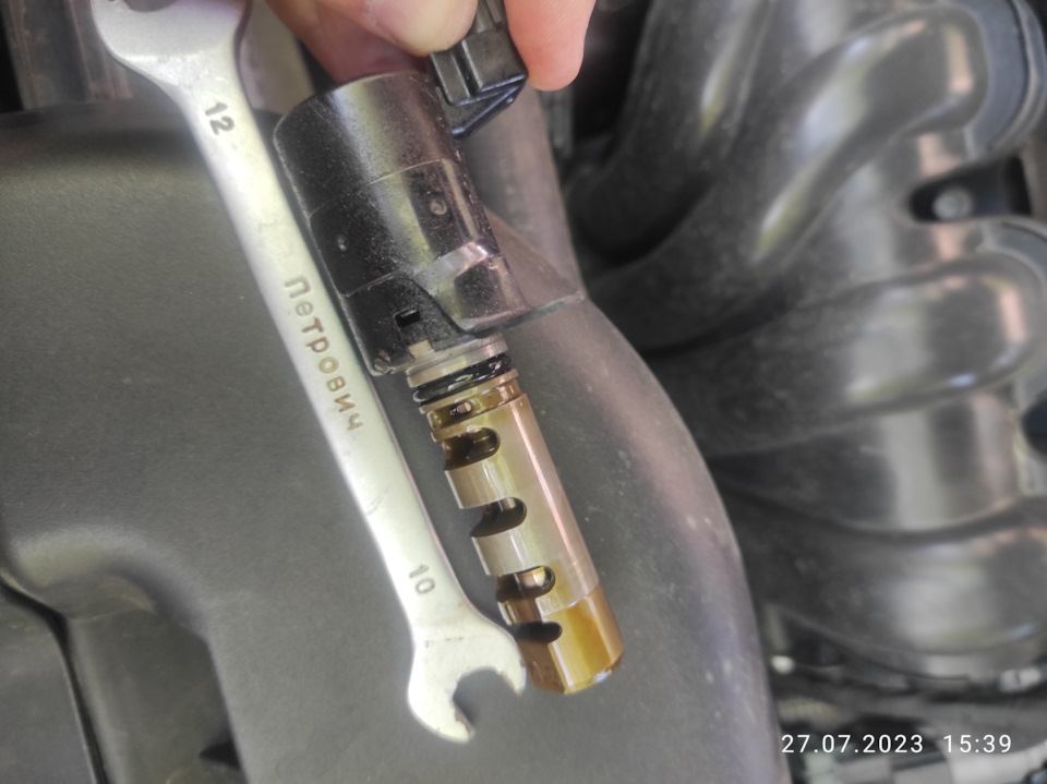 Замена клапана муфты cvvt 243552B600 — KIA Ceed SW (1G), 1,6 л, 2009 ...