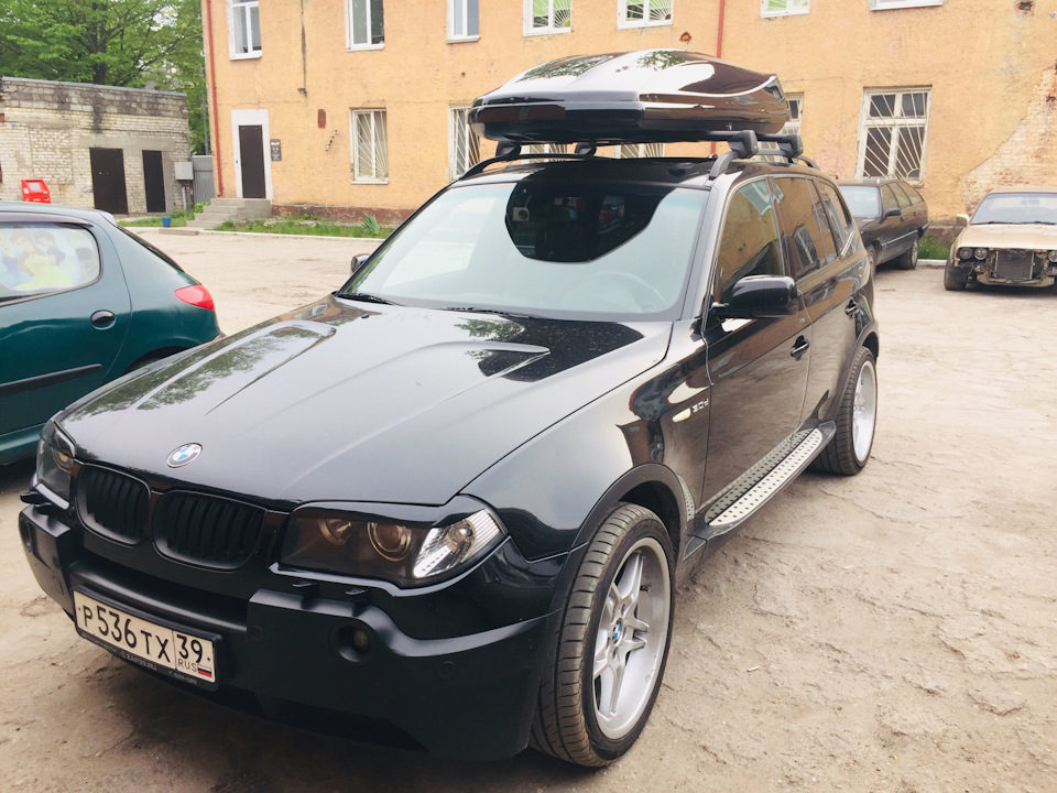 Dachbox gemalt !:)) Забираю бокс с покраски:) — BMW X3 (E83), 3 л, 2004 ...