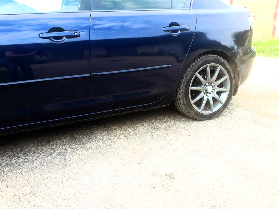 Увеличение вылета колес. — Mazda 3 (1G) BK, 1,6 л, 2008 года | колёсные ...