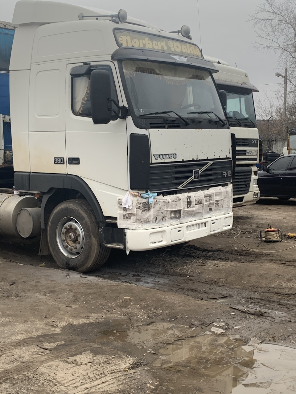 Покраска бампера — Volvo FH12, 9,9 л, 1995 года | кузовной ремонт | DRIVE2