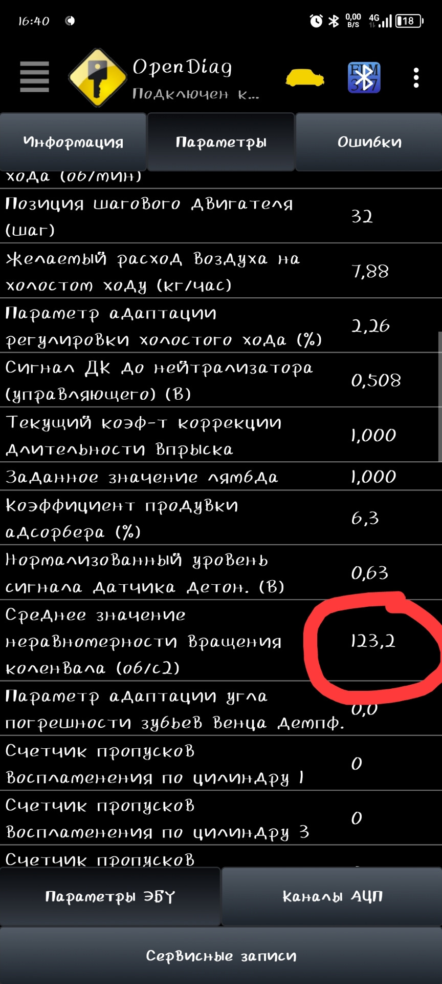 Диагностика параметров ЭБУ. — Chevrolet Niva GLX, 1,7 л, 2009 года |  наблюдение | DRIVE2