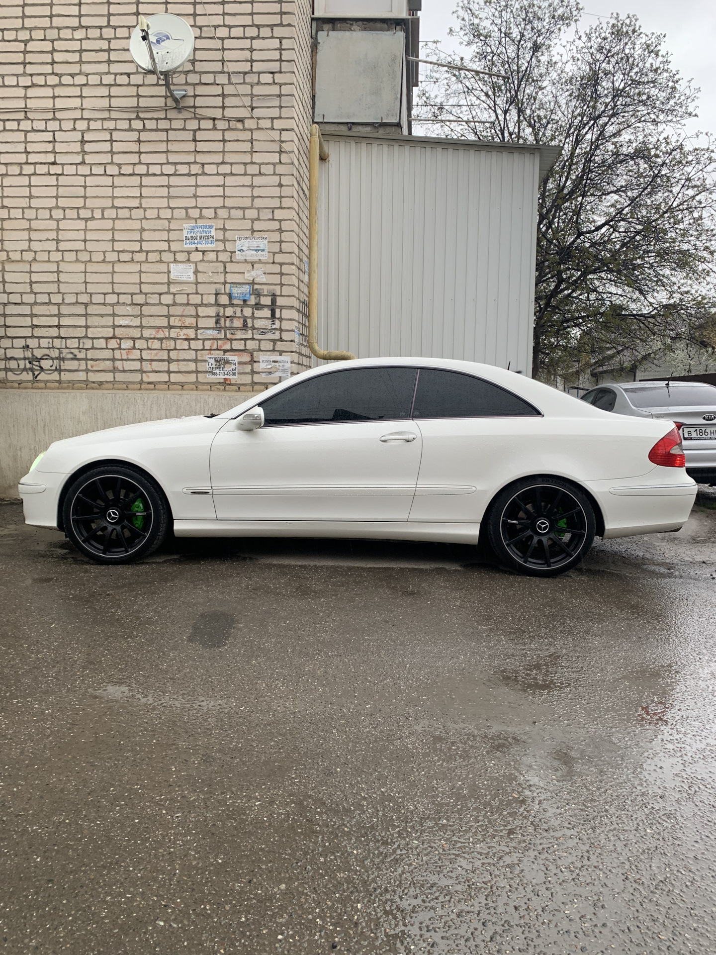 Зелёные суппорта) — Mercedes-Benz CLK (W209), 1,8 л., 2006 года ...