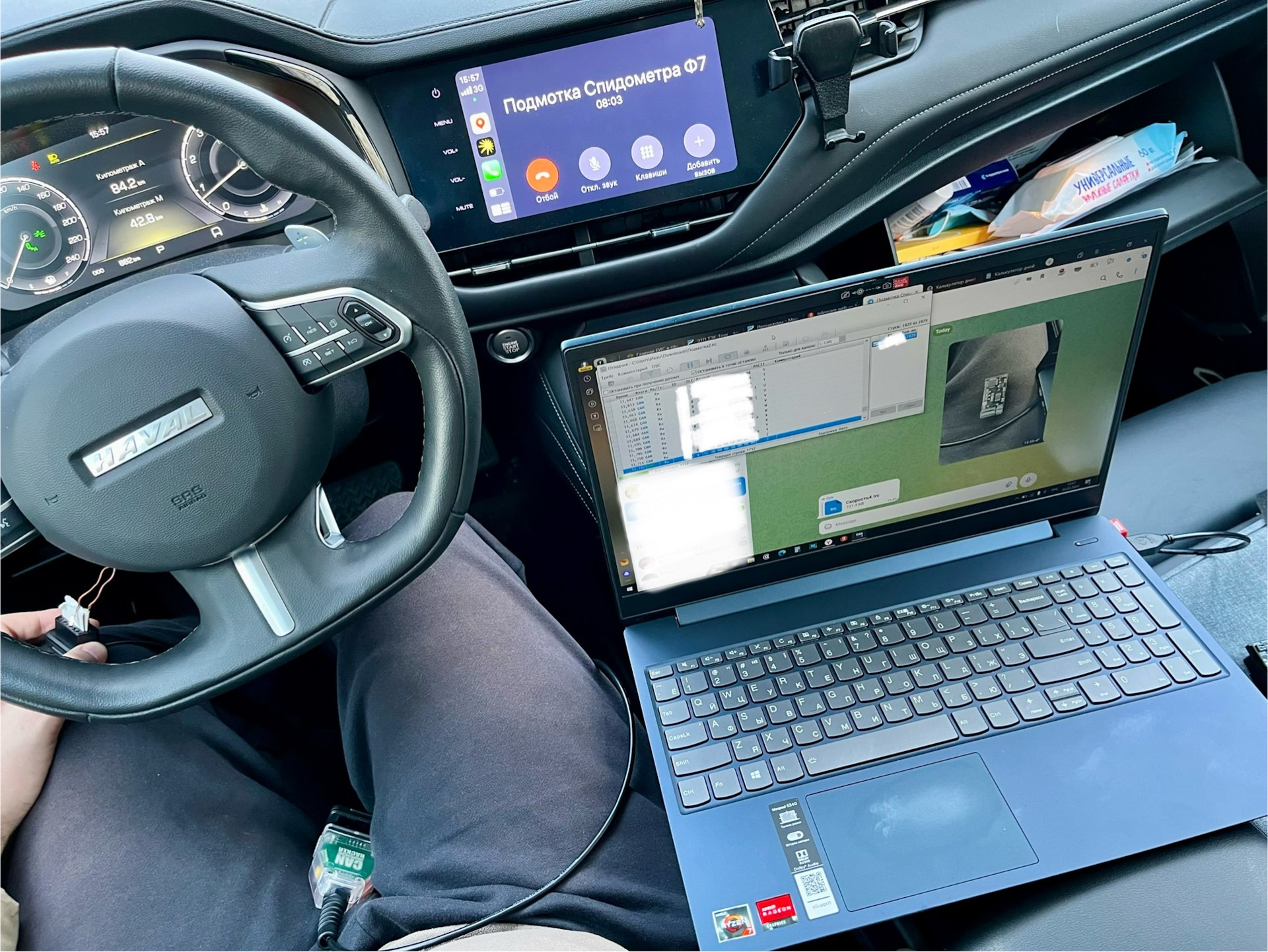 Подмотка пробега на новой приборке от WEY — Haval F7, 2 л, 2021 года ...