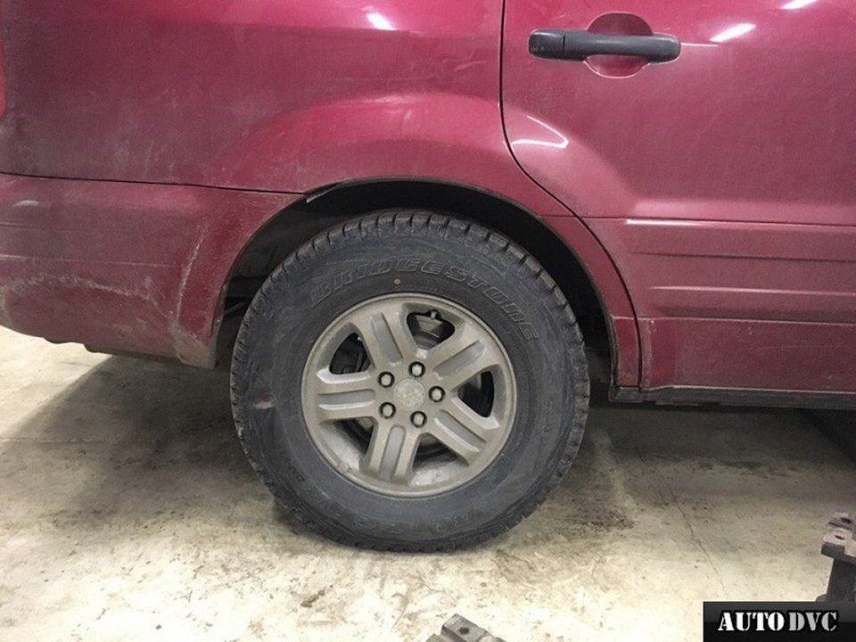Honda Pilot I Рестайлинг- установка проставок для увеличения клиренса ...