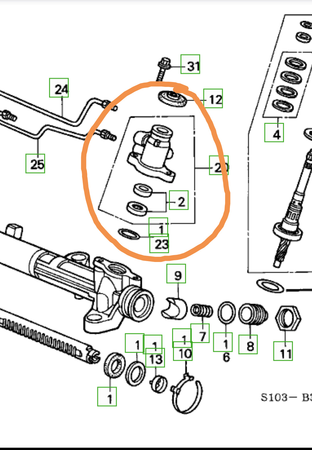 Схема рулевой рейки хонда срв 3