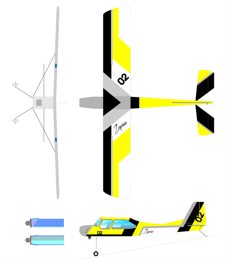 Простой самолет оригинальной схемы | Самолет, Авиация, Поделки