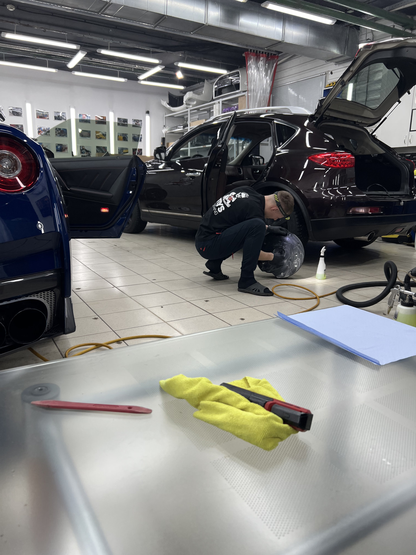 Химчистка салона, Перетяжка руля, окраска пластика — Infiniti EX, 3,5 л ...