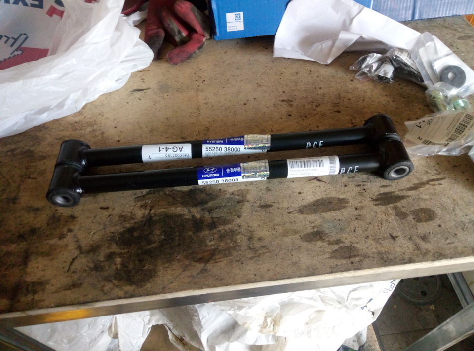 Замена поперечного рычага задней подвески — Hyundai Sonata IV (EF), 2 л ...
