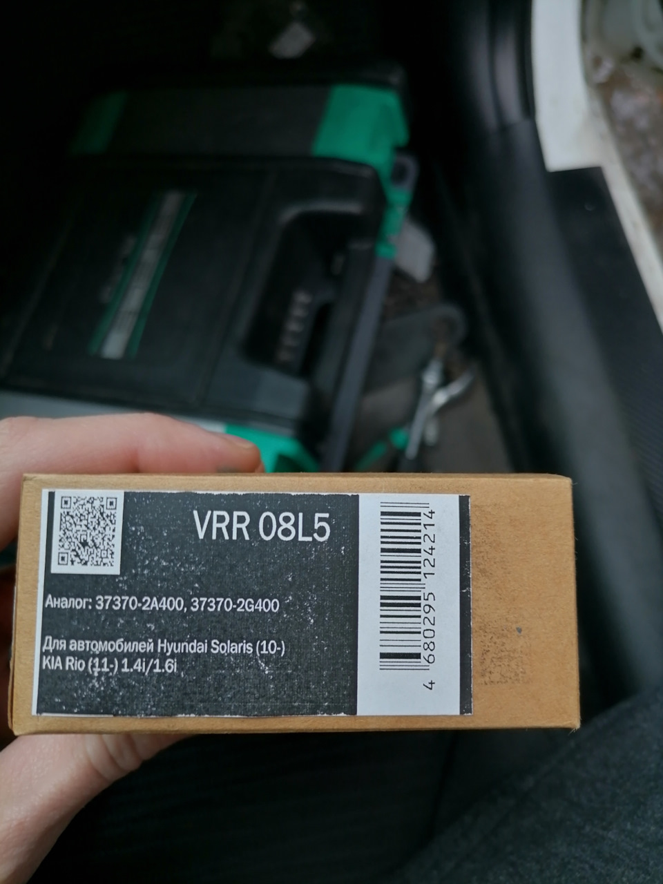 Фото в бортжурнале Hyundai Solaris (1G). Запчасти на фото: VRR08L5, 373702G400, 141161132