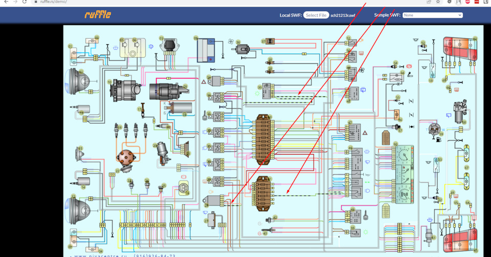 интерактивная схема 21213 при отключенном Flash Player — Lada 4x4 3D, 1 ...