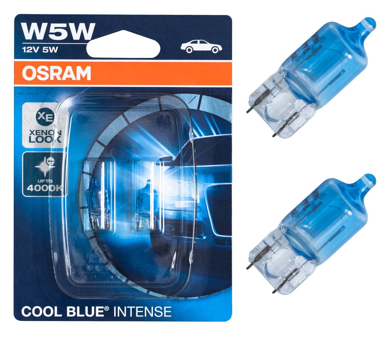 W5w 12v купить. Osram cool Blue intense w5w — 2825hcbi-02b. Лампа Osram w5w 12v w2.1x9.5d блистер 2шт 4000к cool Blue intense. Лампа Osram 2825 w5w. Лампа Osram w5w 12v 5w.