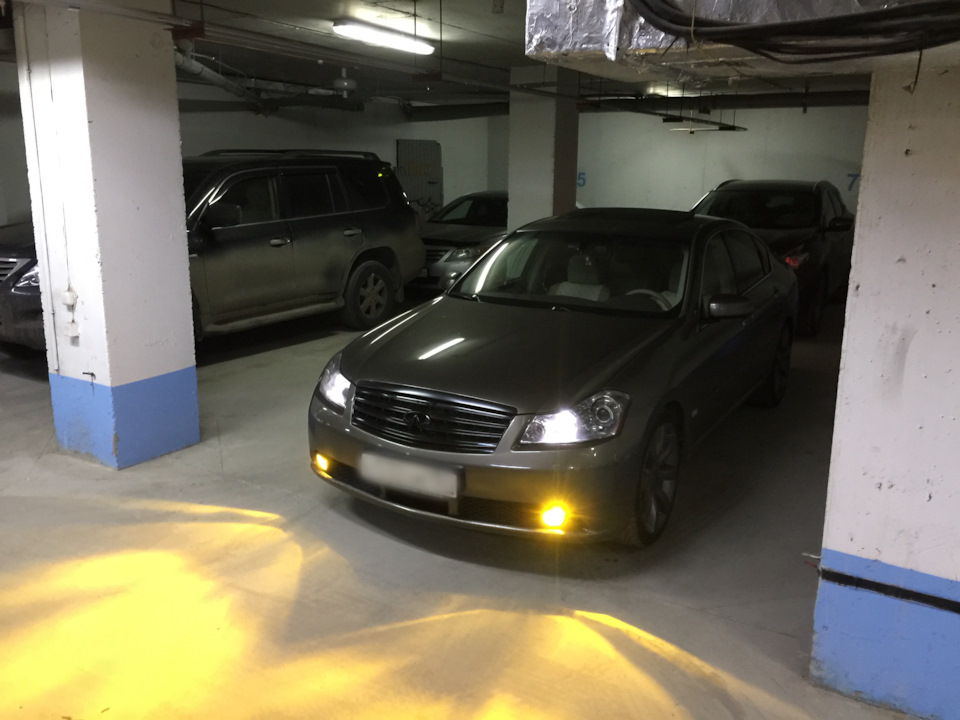 28. Желтые LED лампы в ПТФ — Infiniti M (2G), 3,5 л, 2007 года ...