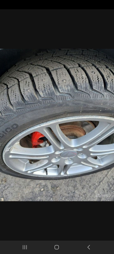Шины зимние шипованные Viatti 225/45 R17, литые диски 17 5x114,3. Б/у ...