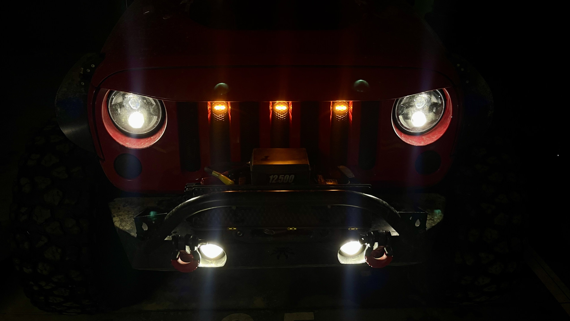 Оранжевые ДХО — Jeep Wrangler (JK), 3,6 л, 2012 года | своими руками ...