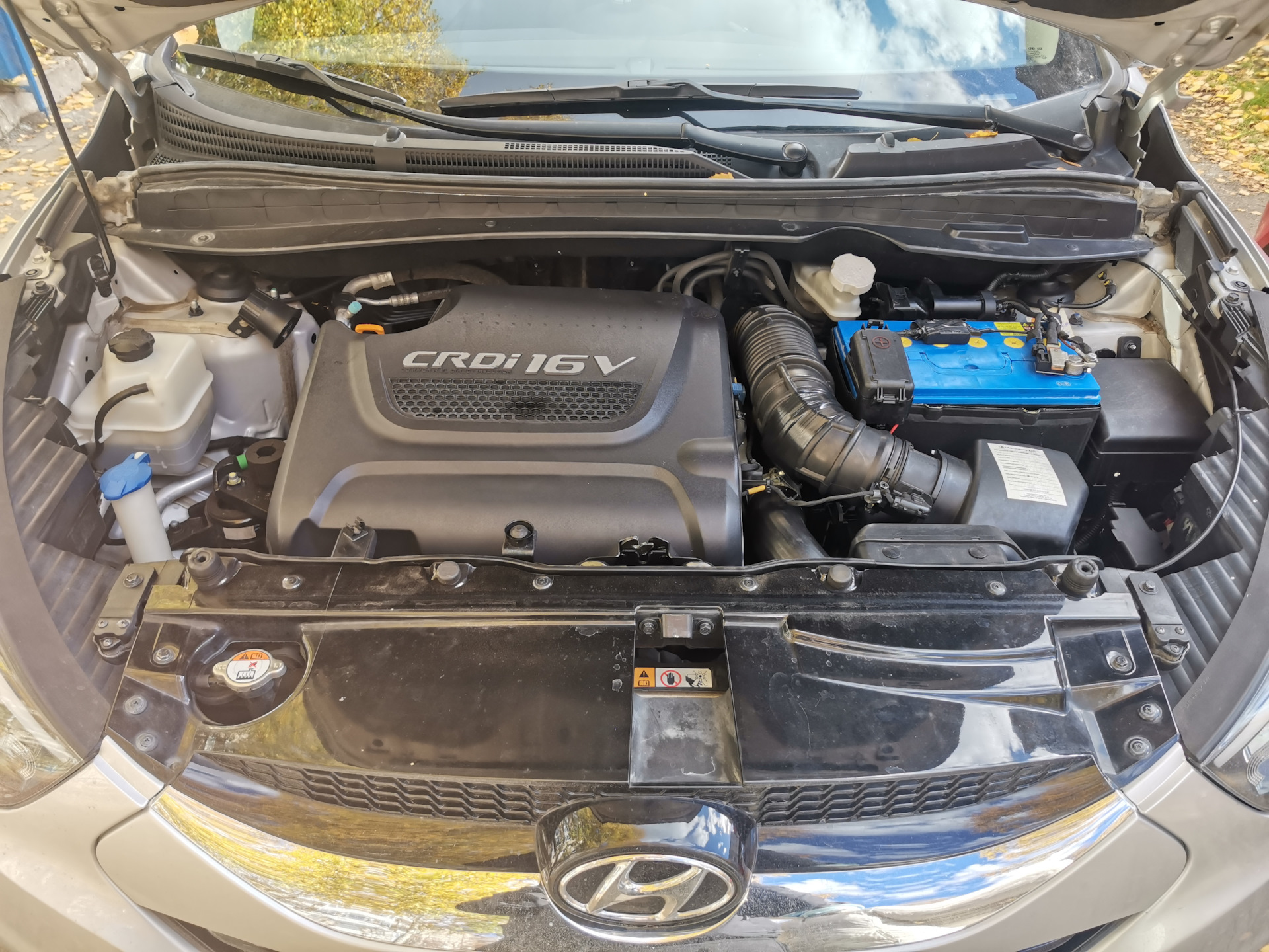 Замена роликов, шкива и масла. — Hyundai ix35, 2 л, 2015 года | визит ...